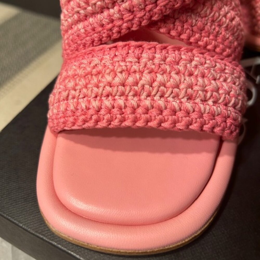 Coach Flower Pink Quintin Crochet Yarn Upper Sandal - Picture 6 of 13